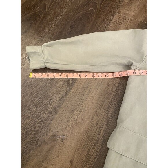 Men’s Oversized Vtg Façonnable Military Army Green Button Up Jacket Size Small - Picture 7 of 10